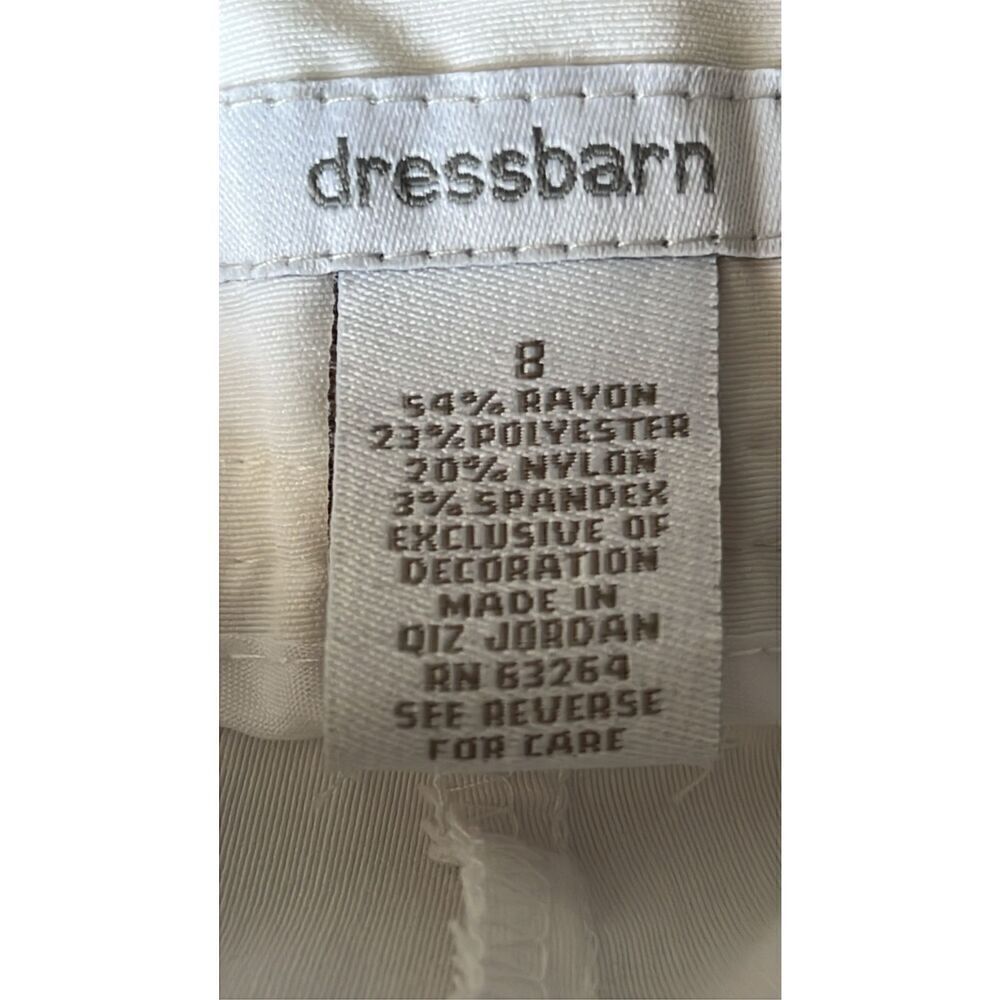 Vintage Y2K Dress Barn Women's Size 8 Cropped Capris Pants Casual White - Picture 4 of 7
